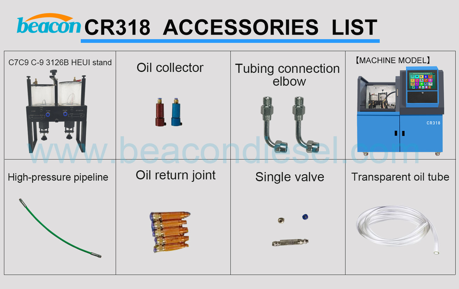 Equipo de motores de maquinaria electrónica para automóviles, banco de prueba de inyector Common Rail HEUI CR318 con sistema de aceite doble