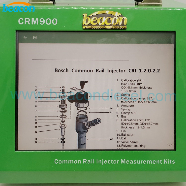 Herramientas de medición de inyector de 3 etapas common rail CRR920