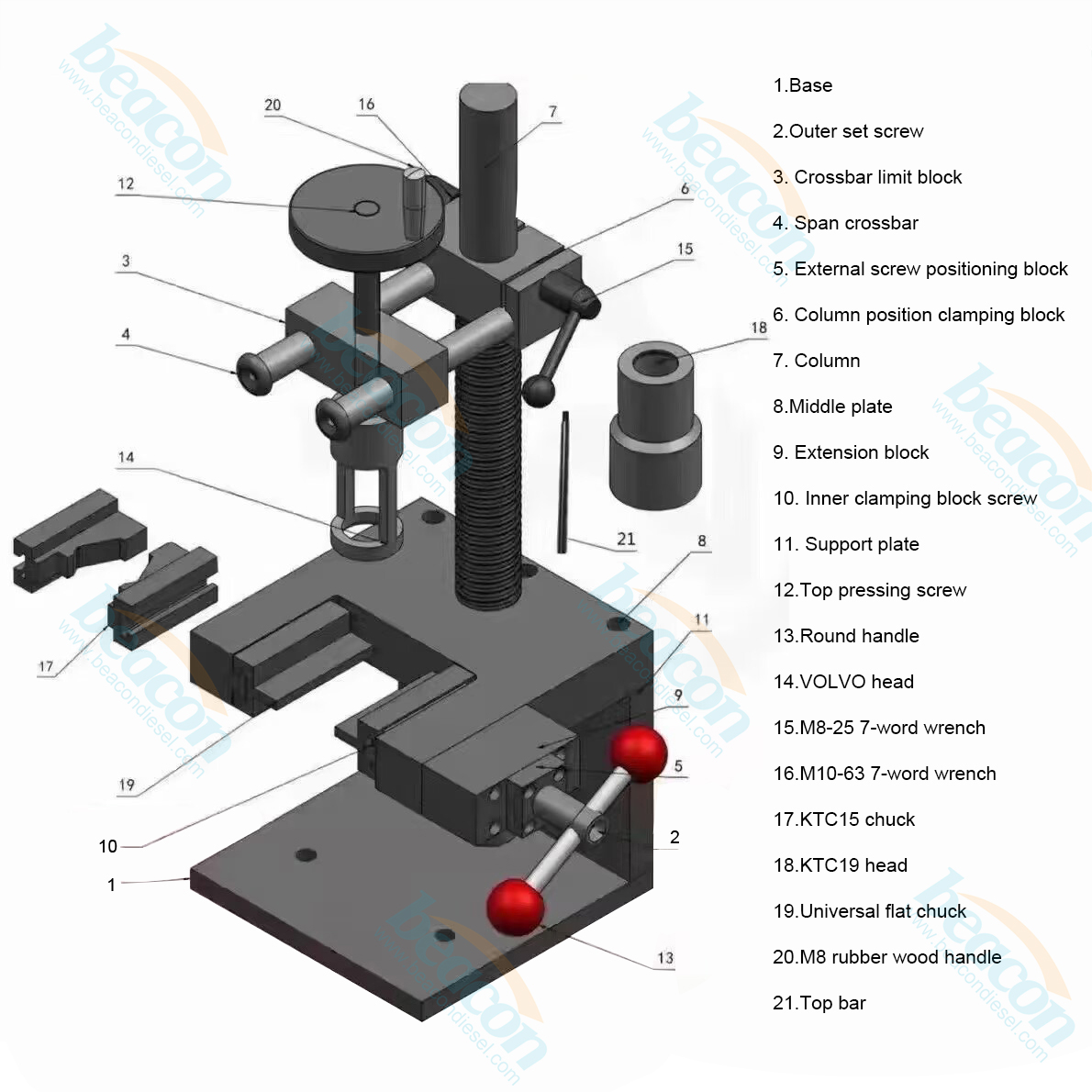 Universal Diesel Common Rail Inyectores de Combustible Extraíble Rack Vise Montaje Desmontaje Soportes Soporte Reparación Tool Kits G386