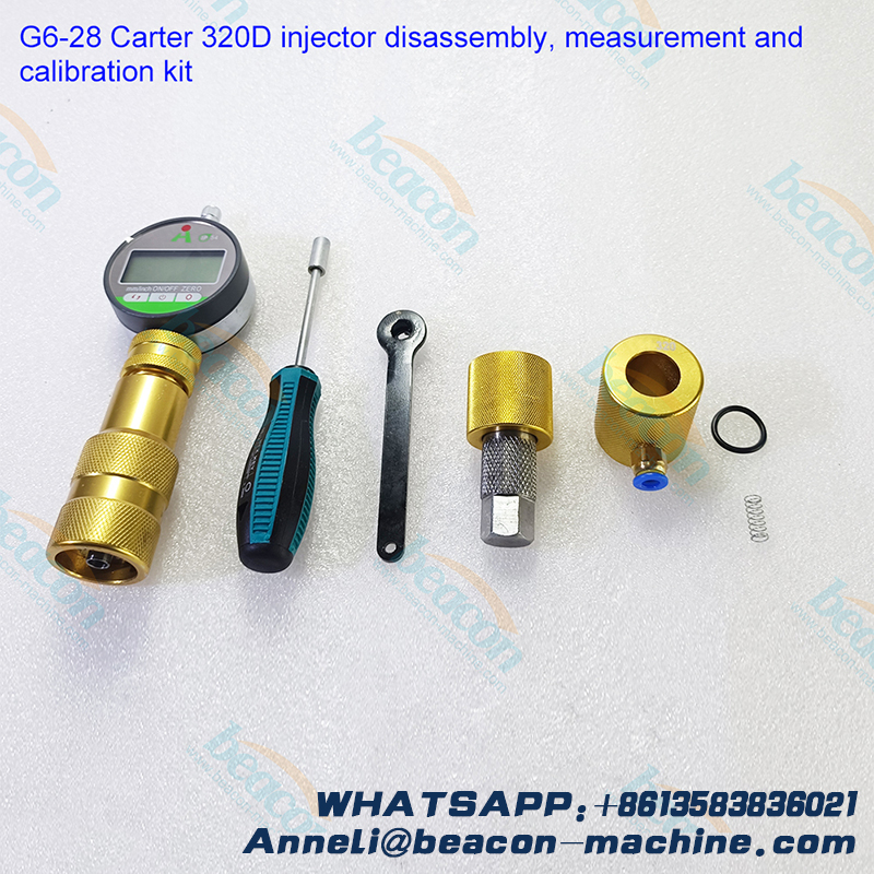 Herramienta de extracción de inyectores G6-28 320D. Kit de calibración de inyectores Common Rail BEACON para inyectores de combustible.