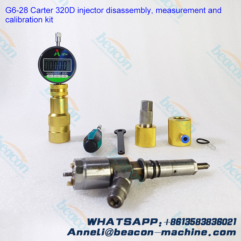 Herramienta de extracción de inyectores G6-28 320D. Kit de calibración de inyectores Common Rail BEACON para inyectores de combustible.