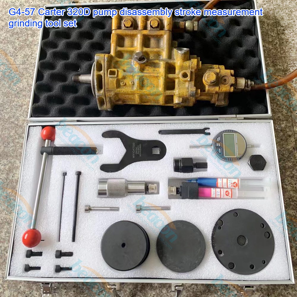 Kit de herramientas de reparación de bomba G4-57 CAT 320D para desmontaje, medición de carrera y rectificado