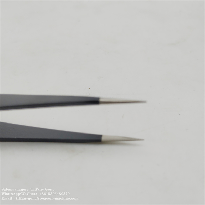 Pinzas antiestáticas ESD de acero inoxidable para mantenimiento, herramientas de reparación y pinzas curvas y rectas de precisión industrial.