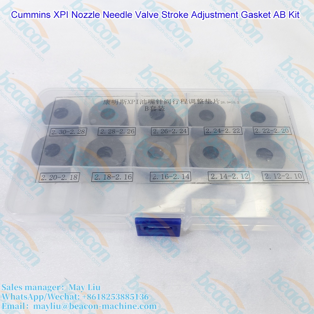 Kit de espaciador de ajuste y juntas de ajuste para inyectores Cummins