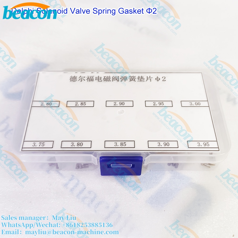 Junta de resorte de válvula solenoide y calzas de ajuste para inyector Delphi