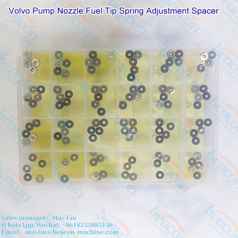 Junta de ajuste del resorte del solenoide de la boquilla de la bomba y espaciadores de ajuste para inyectores Volvo