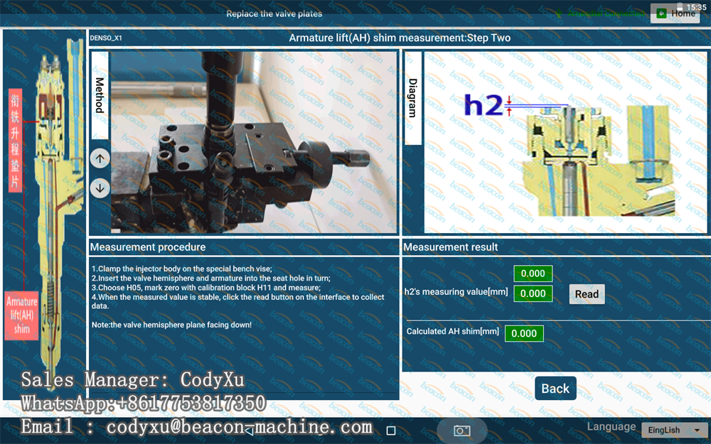 G8-19 CRM4000 Herramienta de medición de carrera de 3 etapas para inyectores diésel Common Rail