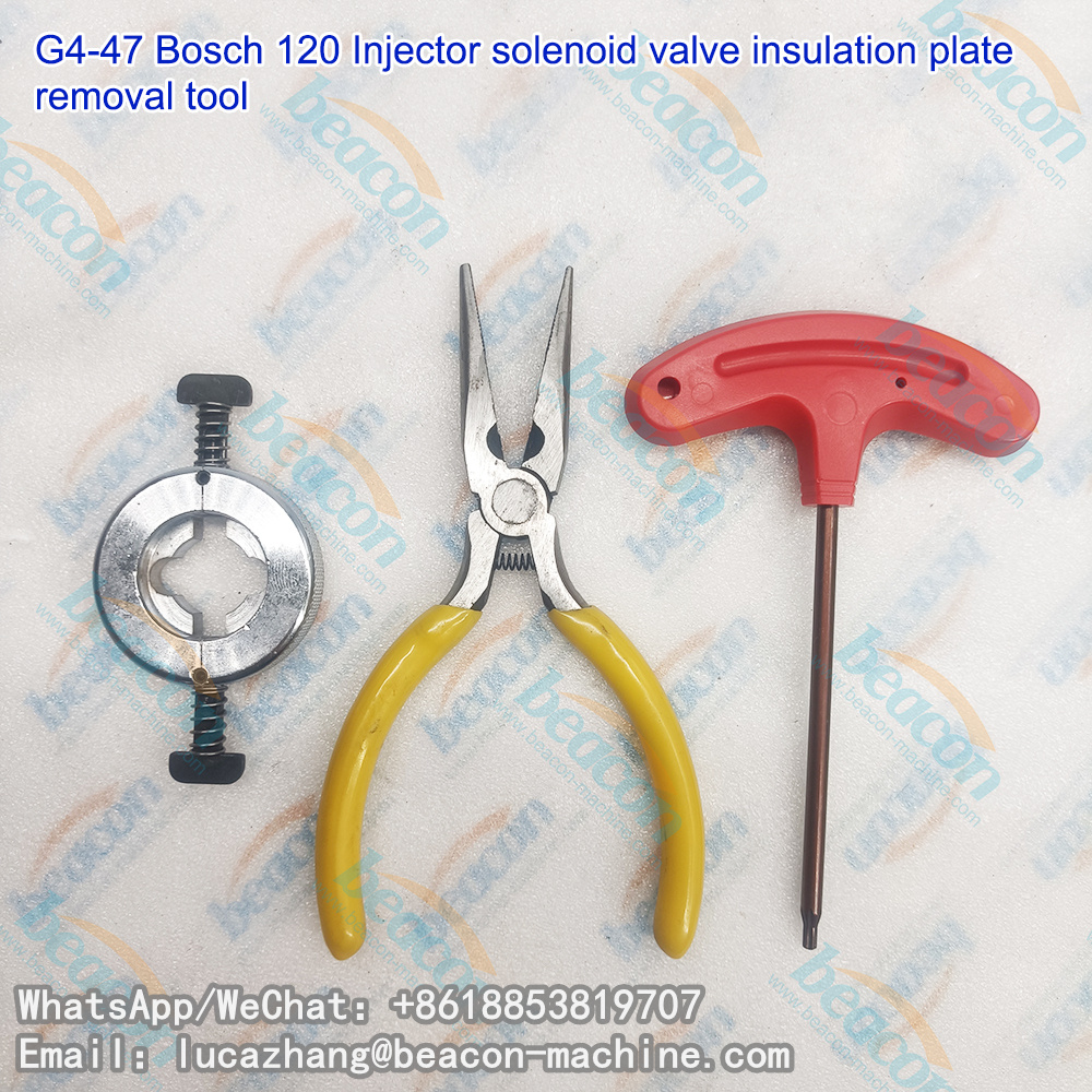 Herramienta para extraer la placa de aislamiento de la válvula solenoide del inyector Beacon Bosch 120.