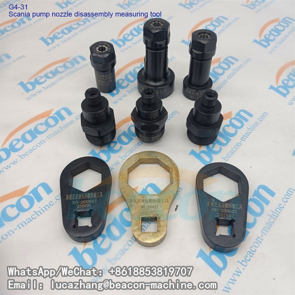 Herramienta de desmontaje y medición para inyectores de bomba Beacon G4-31 Scania.