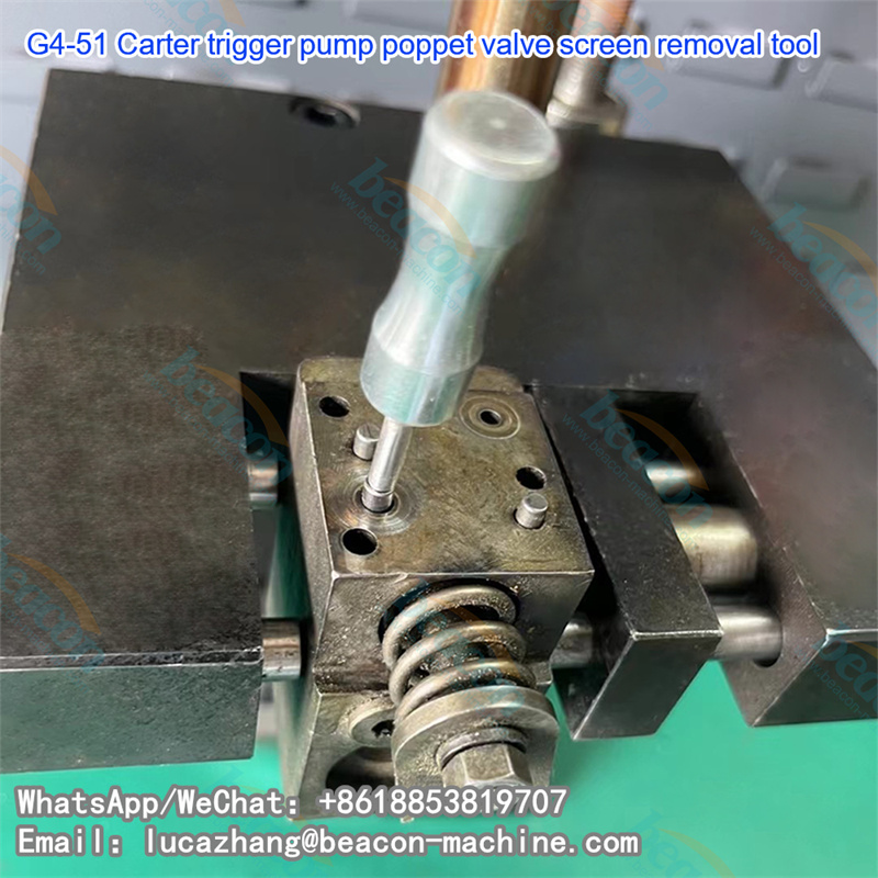 Herramienta de extracción de la rejilla de la válvula de asiento de la bomba Beacon G4-51 CAT Touch.