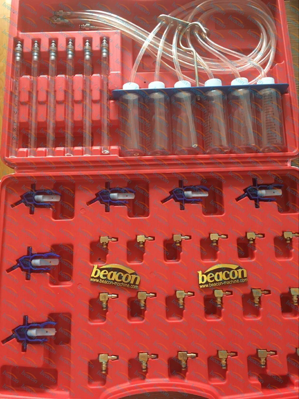 Kit de prueba de flujo de retorno para inyectores de combustible G6-41, herramientas de reparación para inyectores common rail BEACON.