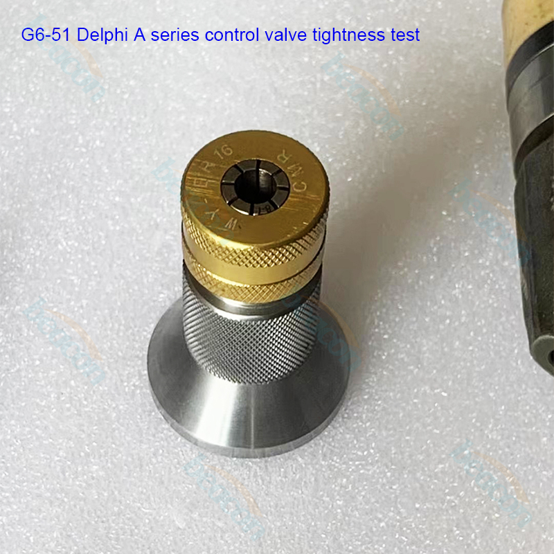 Prueba de sellado de la válvula de control G5-51 de la serie Delphi A con herramientas para inyectores BEACON CRDi.