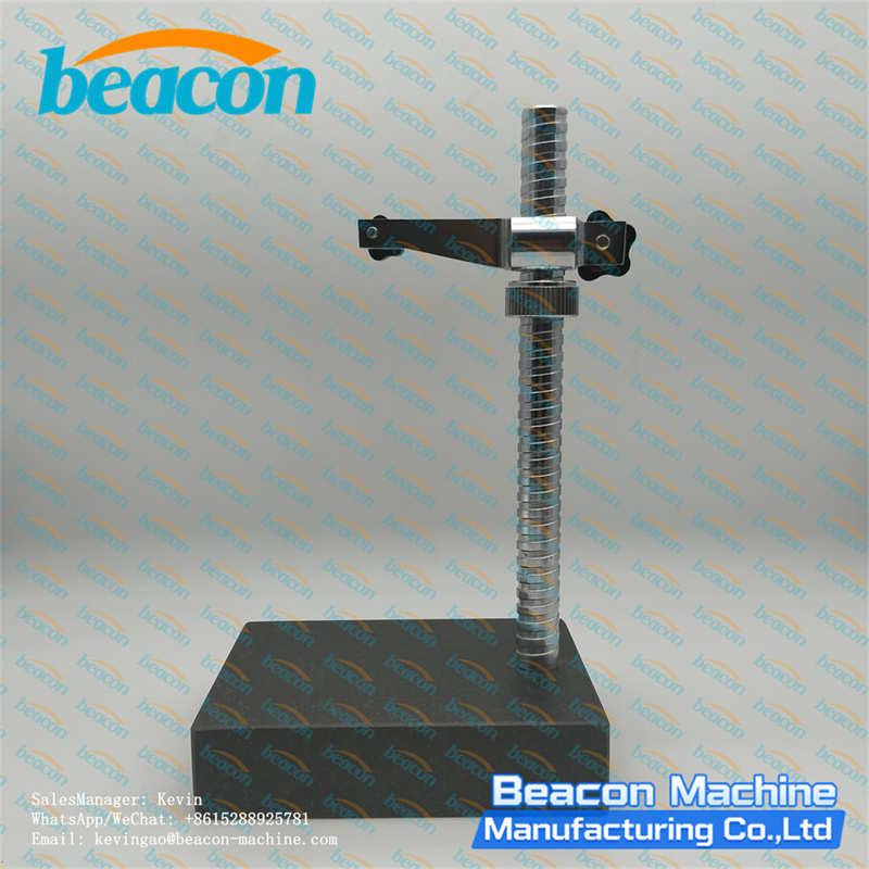 Plataforma de comparación con soporte para mármol y base de varilla roscada para micrómetro 